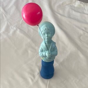 Avon Blue and Pink Figurine with Balloon Avon fly a balloon is the name of it